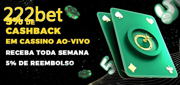 Promoções do cassino ao Vivo 222bet